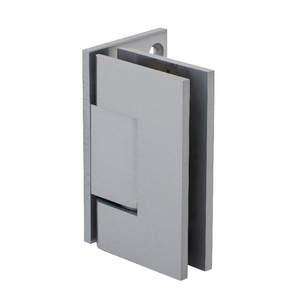 CRL Brushed Satin Chrome Adjustable Wall Mount Offset Back Plate Hinge