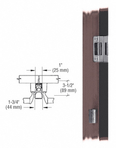 CRL Dark Bronze Jackson® 896 Removable Mullion for 1095 Style Rim Panic Exit Device