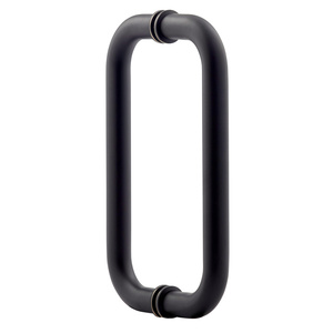 Matte Black 8" Standard Tubular Back to Back Handles with Washers