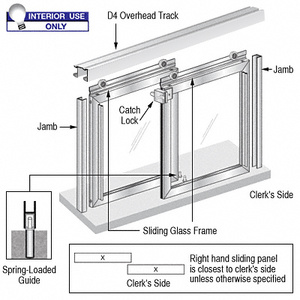 CRL Horizontal Sliding "Daisy" Pass-Thru Assembly With D4 Header & Jambs