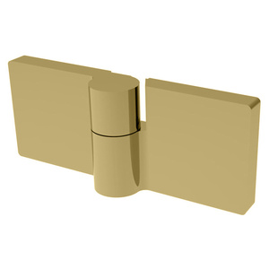 CRL Satin Brass Lugano Series Glass to Glass 180 Degree Hinge - For Left Hand Door