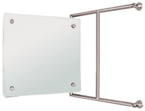 CRL Brushed Nickel 15" x 15" Frameless Pivot Mirror