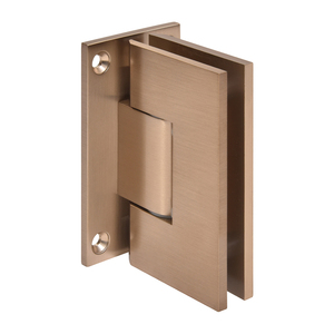 CRL Dark Brushed Bronze Vienna 337 Series Adjustable Wall Mount Full Back Plate Hinge