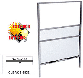 CRL Satin Anodized Vertical Sliding Service Window for Surface or ...