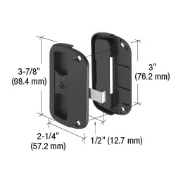 CRL Black Sliding Screen Latch and Pull with 3" Screw Holes