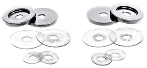 CRL Brushed Nickel Replacement Washers for Back-to-Back Solid Pull Handle