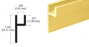 CRL Brite Gold Anodized Base Channel