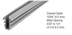 CRL Glazing Vinyl 15/64" Channel Depth 5/32" to 1/4" Metal Opening - 1000' Roll