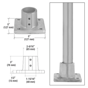 CRL Satin Anodized ACRS Level Floor Flange