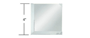 CRL Clear Mirror Glass 4 x 34 Strips Beveled Only on 2 Long Sides