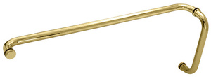 CRL Brass 12" x 28" Back-to-Back Straight Combination Push and Pull Handle Set