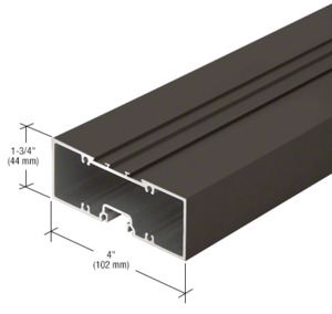 CRL-U.S. Aluminum 4" x 1-3/4" Offset Hung Door Header, Bronze Black Anodized - 21'-4"