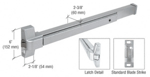 CRL Satin Stainless Steel Touch Bar Rim Panic Exit Device