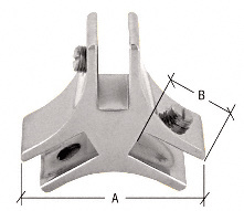 CRL Chrome 3-Way 120 Degree Deluxe Glass Furniture Connector for 3/4" Glass