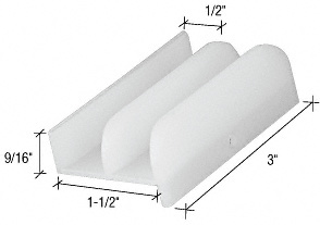 CRL 1-1/2" Sliding Shower Door Bottom Guide