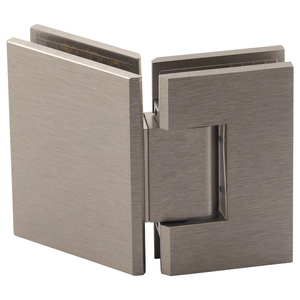 Brushed Nickel Designer Adjustable 135 Degree Glass To Glass Hinge