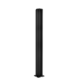 CRL Matte Black 24" 4-Way Design Series Partition Post