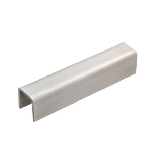 CRL Brushed Stainless 11 Gauge Cap Rail for 3/4" Monolithic Tempered Glass - 120"