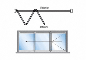 CRL Bronze Anodized S55R Monterey Bi-Fold 3 Panel Left Hand Interior Swing with Raised Sill