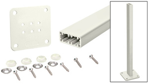 CRL Oyster White Trim-Line 42" Surface Mount Post Kit