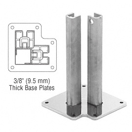 CRL Steel Surface Mount Stanchion for up to 72" Barrier Corner Post