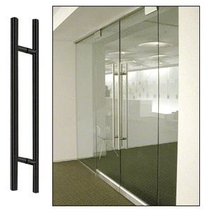 CRL Matte Black 60" Extra Length Ladder Style Back-to-Back Pull Handle