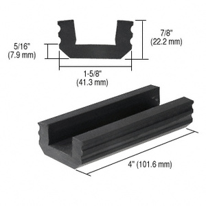 CRL Black 4" Setting and Centering Blocks for 27/32" Laminated Glass
