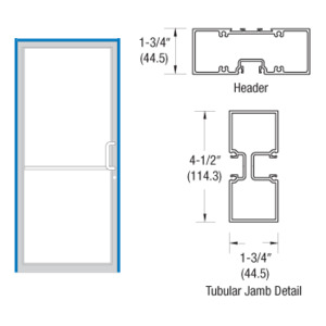 CRL-U.S. Aluminum Class I Bronze Black Anodized Single Door 39-1/2" x 85-3/4" Right Hand Up and Over Frame