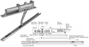 CRL Aluminum Norton® 7900 Series Hold Open Right Hand Interior Door Closer