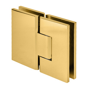 CRL Unlacquered Brass Victoria 180 Degree Glass-to-Glass Series Hinge