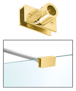 CRL Gold Plated Adjustable Slim Line Glass Mount Fitting