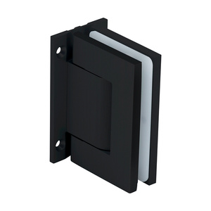 CRL Matte Black Vernon Wall Mount Full Back Plate Hinge