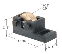 CRL Sliding Window Roller with 17/32" Brass Wheel - Rollyson Series 400