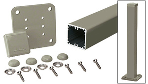 CRL Beige Gray 100 Series 48" Surface Mount Post Kit