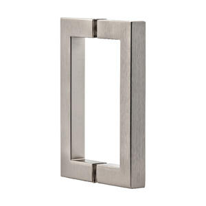 Brushed Nickel 6" Square Style Back-to-Back Handles