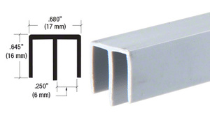 CRL Gray Plastic Upper Track for 3/16" Sliding Panels