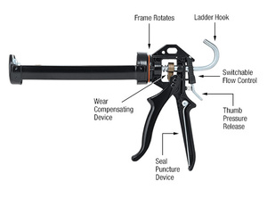 CRL Cox 18:1 Ratio Extra Thrust Strap Frame Caulking Gun