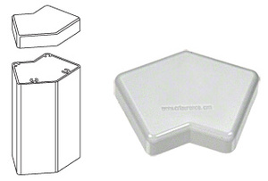 CRL Metallic Silver 100 Series 135 Degree Post Cap