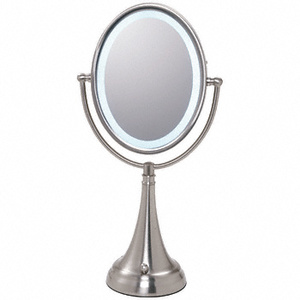 CRL Pedestal Oval Mirror with LED Surround Light
