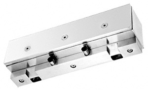CRL Polished Stainless Double Door Glass Transom Mount PK Series Stop/Strike - 1/2"