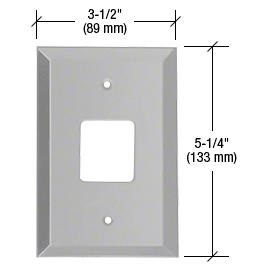CRL Gray Telephone 1-1/4" Square Hole Glass Mirror Plate