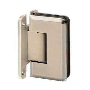 Brushed Nickel Wall Mount with "H" Back Plate Adjustable Premier Series Hinge