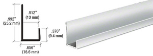 CRL Brite Anodized Aluminum 1/2" J-Channel