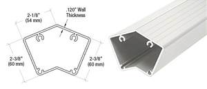 CRL Sky White 100 Series 48" 135º Surface Mount Post Only