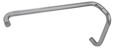 CRL Brushed Nickel 8" Pull Handle and 18" Towel Bar BM Series Combination Without Metal Washers