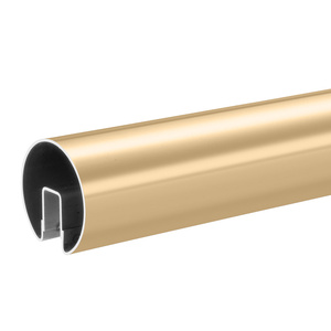 CRL Polished Brass 3" Premium Cap Rail for 1/2" Glass - 120"