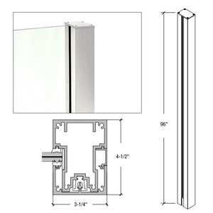 CRL 96" Silver Metallic Cielo End Post Kit