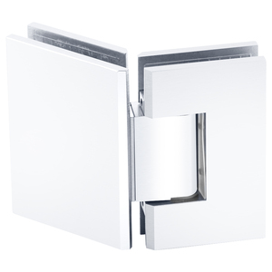 Gloss White Designer 135 Degree Glass To Glass Hinge