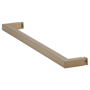 Satin Brass 18" X 3/4" Square Single-Sided Towel Bar with  Blind Fastner