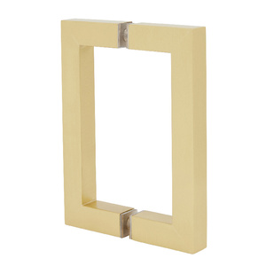CRL Satin Brass 6" x 6" SQ Series Square Tubing Back-to-Back Pull Handle